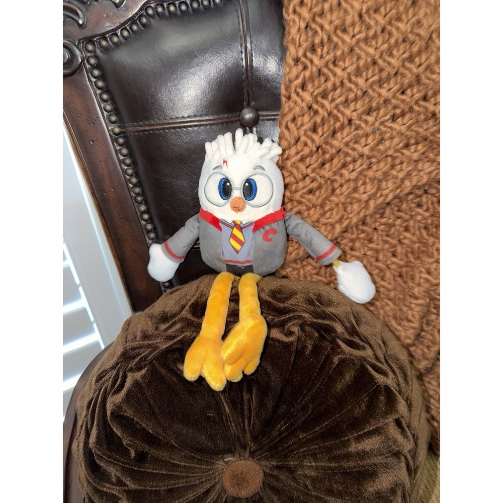 Coop Squad Wizard Chicken Plush 12" Grey Red Magic School Uniform Stuffed Animal